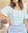 Blusa Vichy Bufante Menta - Imagem 1