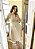 Vestido Linho Bordado Cut Out - Imagem 1