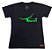 Camiseta  Feminina  Long Horn Preta com Verde - Imagem 1