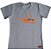 Camiseta  Feminina  Long Horn Cinza e Laranja - Imagem 1