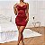 Vestido glamour Criss Cross drapejado costa nua de cetim - Imagem 2