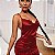 Vestido glamour Criss Cross drapejado costa nua de cetim - Imagem 4