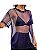 Blusa Transparente em Tela Colorida Roxa - Imagem 1
