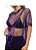Blusa Transparente em Tela Colorida Roxa - Imagem 2