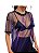 Blusa Transparente em Tela Colorida Roxa - Imagem 5