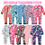 KIT 5 MACACÃO BEBE ABERTURA COM ZIPER MENINA MANGA LONGA (ESTAMPAS SORTIDAS) - Imagem 3