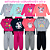 KIT 4 CONJUNTO MOLETOM INFANTIL GOLA CARECA MENINA INVERNO (ESTAMPAS SORTIDAS) - Imagem 3