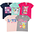 KIT 5 CAMISETAS MANGA CURTA JUVENIL MENINA VERÃO (ESTAMPAS SORTIDAS) - Imagem 1