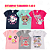 Kit 5 CAMISETAS MENINA MANGA CURTA INFANTIL (ESTAMPAS SORTIDAS) - Imagem 3
