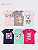 Kit 5 CAMISETAS MENINA MANGA CURTA INFANTIL (ESTAMPAS SORTIDAS) - Imagem 4