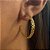 Brinco Argola Média Trabalhada Com Vazado Folheado Em Ouro 18k - Imagem 3