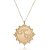 Colar Personalizado Mandala Chapado Com Iniciais Folheado Em Ouro 18k - Imagem 1