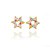 Brinco Estrela De Seis Pontas Com Mini Zircônias Coloridas - Imagem 1