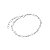 pulseira em ródio branco com bolinhas de pérolas - Imagem 1