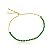 pulseira em ouro com pedra em strass verde - Imagem 1