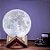 Luminária Abajur Lua Touch 3D Luna Led Mesa Avant 1,5W 90lm Bivolt 3000K Branco Quente 6500K Branco Frio 1 Ano de Garant - Imagem 2