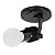 Spot Aletado Simples Tipo Trilho Eletrificado Sobrepor Tubinho E-27 Preto Luminária Articulado Decoração Teto/ Parede - Imagem 3