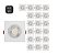 Kit 20 Spot Led Smd 3w Quadrado 3000k Branco Quente/ 6500k Branco Frio Dicróica Direcionável Embutir - Imagem 2