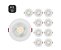 Kit 10 Spot Led Smd 5w Redondo Branco Quente 3000k/ Branco Frio 6500k Dicróica Direcionável Embutir - Imagem 3