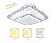 Luminária Plafon Led Cristal Duplo 60W 43x43cm Sobrepor 3 estágios Branco Frio 6500K/ Neutro 4000K/ Quente 3000K - Imagem 8