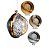 Luminária Pendente Saturno Bola Cristal Bolhas 7W Ø13cm Dourado Bivolt 3 tons cor Frio 6500K/ Neutro 4000K/ Quente 3000K - Imagem 7