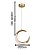 Luminária Pendente Lua Diamond Cristal Bolhas 5W Ø20cm Dourado Bivolt 3 tons cor Frio 6500K/ Neutro 4000K/ Quente 3000K - Imagem 1
