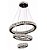Luminária Pendente Lustre Cristal 3 Anéis Com Controle Bivolt 3 tons cor Branco Frio 6500KK/ Neutro 4000K/ Quente 3000K - Imagem 4