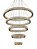 Luminária Pendente Lustre Cristal 5 Anéis Com Controle Bivolt 3 tons Branco Frio 6500KK/ Neutro 4000K/ Quente 3000K - Imagem 1