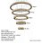Luminária Pendente Lustre Cristal 5 Anéis Com Controle Bivolt 3 tons Branco Frio 6500KK/ Neutro 4000K/ Quente 3000K - Imagem 2
