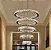 Luminária Pendente Lustre Cristal 5 Anéis Com Controle Bivolt 3 tons Branco Frio 6500KK/ Neutro 4000K/ Quente 3000K - Imagem 4