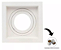 Spot Recuado para Dicróica Par20 13x13 Branco Direcionável Quadrado Embutir E27 Acompanha Presilhas e Bocal - Imagem 1