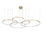 Lustre Pendente 5 Anéis LED Dourado Gold Horizontal 189W Fio/Cabo 3mt 3000K Branco Quente 18900lm - Imagem 2