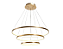 Luminária Pendente 3 Anéis 90W Dourado Fosco Arco 80/60/40cm Bivolt Metal 3000K Branco Quente - Imagem 5