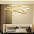 Luminária Pendente 3 Anéis 90W Dourado Fosco Arco 80/60/40cm Bivolt Metal 3000K Branco Quente - Imagem 1