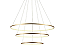 Luminária Pendente 3 Anéis 90W Dourado Fosco Arco 80/60/40cm Bivolt Metal 3000K Branco Quente - Imagem 9