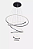 Lustre Pendente Led 6 anéis Preto Black Fio/Cabo 3mt 209W Branco Quente 3000K Bivolt 20900lm - Imagem 2