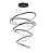 Lustre Pendente Led 6 anéis Preto Black Fio/Cabo 3mt 209W Branco Quente 3000K Bivolt 20900lm - Imagem 7