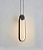 Luminária Pendente Led Oval 18W Preto 3000K Luz Branco Quente Moderno, Clean e Minimalista - Imagem 2
