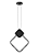 Luminária Pendente Led Quadrado 18W Preto 3000K Luz Branco Quente Moderno, Clean e Minimalista - Imagem 1