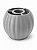 Base Redonda Abajur M Cinza Vincos Plastico PETG Soquete E27 Base Luminária Decorativa RD Imports - Imagem 1
