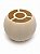 Base Redonda Abajur P Bege Lisa Plastico PETG Soquete E27 Base Luminária Decorativa RD Imports - Imagem 1