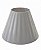 Cúpula Abajur Cônica M Cinza Vincos Plástico PETG Soquete E27 Luminária Decorativa RD Imports - Imagem 1