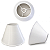 Cúpula Cônica de Abajur Decorativa Branca Lisa Soquete E27 Tamanho M Pack 3 RD Imports - Imagem 3