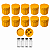 Estojo Case Porta Ampolas Amarelo Ouro Capacidade 4 Frascos 3ml Pack 10 Unidades - Imagem 1