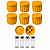 Estojo Case Porta Ampolas Amarelo Ouro Capacidade 4 Frascos 3ml Pack 6 Unidades - Imagem 1