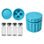 Estojo Case Porta Ampolas Azul Claro Capacidade 4 Frascos 3ml - Imagem 1