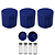 Estojo Case Porta Ampolas Azul Marinho Capacidade 4 Frascos 3ml Pack 3 Unidades - Imagem 1