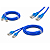Cabo de Rede Transmissão Azul 3 Metros Patch-Cord 4P AZ Annlux - Imagem 1