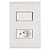 Conjunto 1 Interruptor Paralelo + 1 Tomada 2P+T 10A 57170/050 Branco Liz Tramontina - Imagem 1