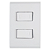 Conjunto 1 Interruptor Simples + 1 Interruptor Paralelo 10A/250V 57170/045 Branco Liz Tramontina - Imagem 1